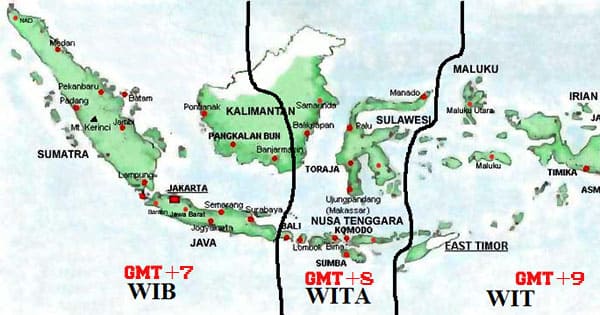 Zona pembagian waktu Indonesia